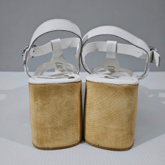 NEW Sam Edelman Margritte Sandal Fisherman Platform White Leather Size 10 - Picture 8 of 12